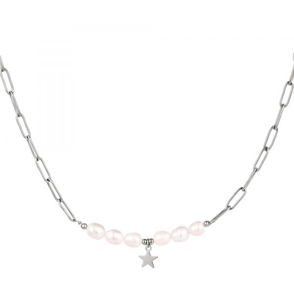 Parel ster ketting