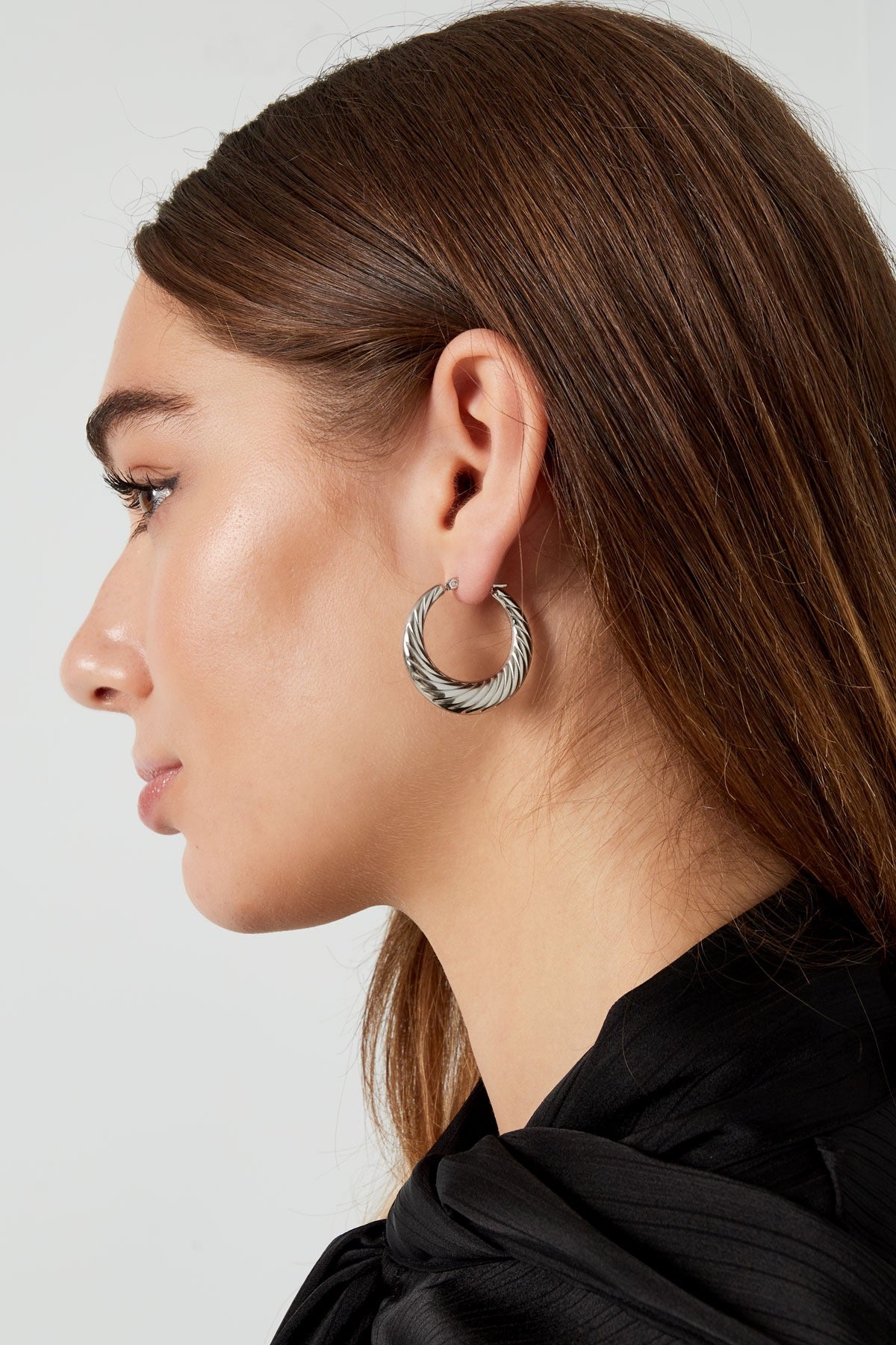 Twisted hoops oorbellen
