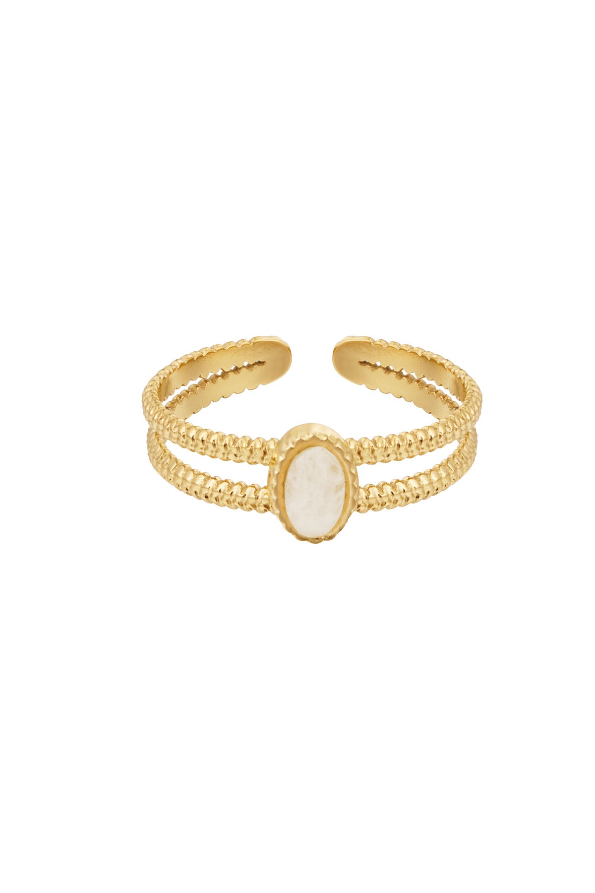 Leah ring white