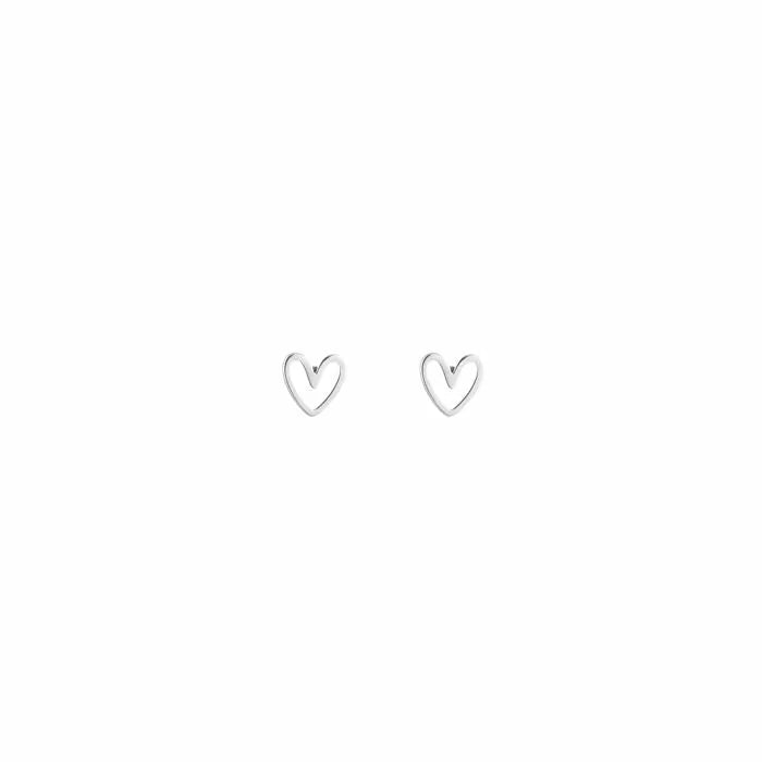 Open hart oorbelletjes
