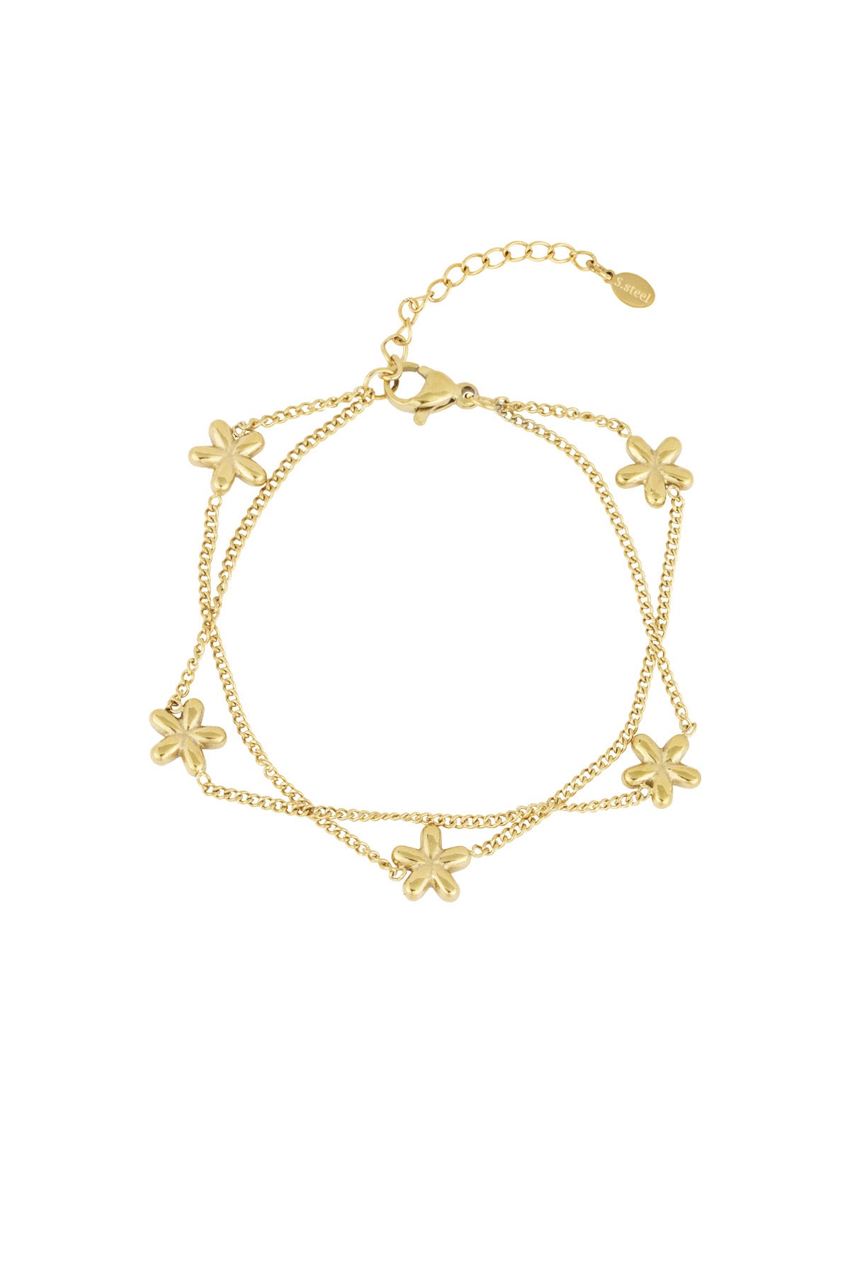 Double flower armbandje