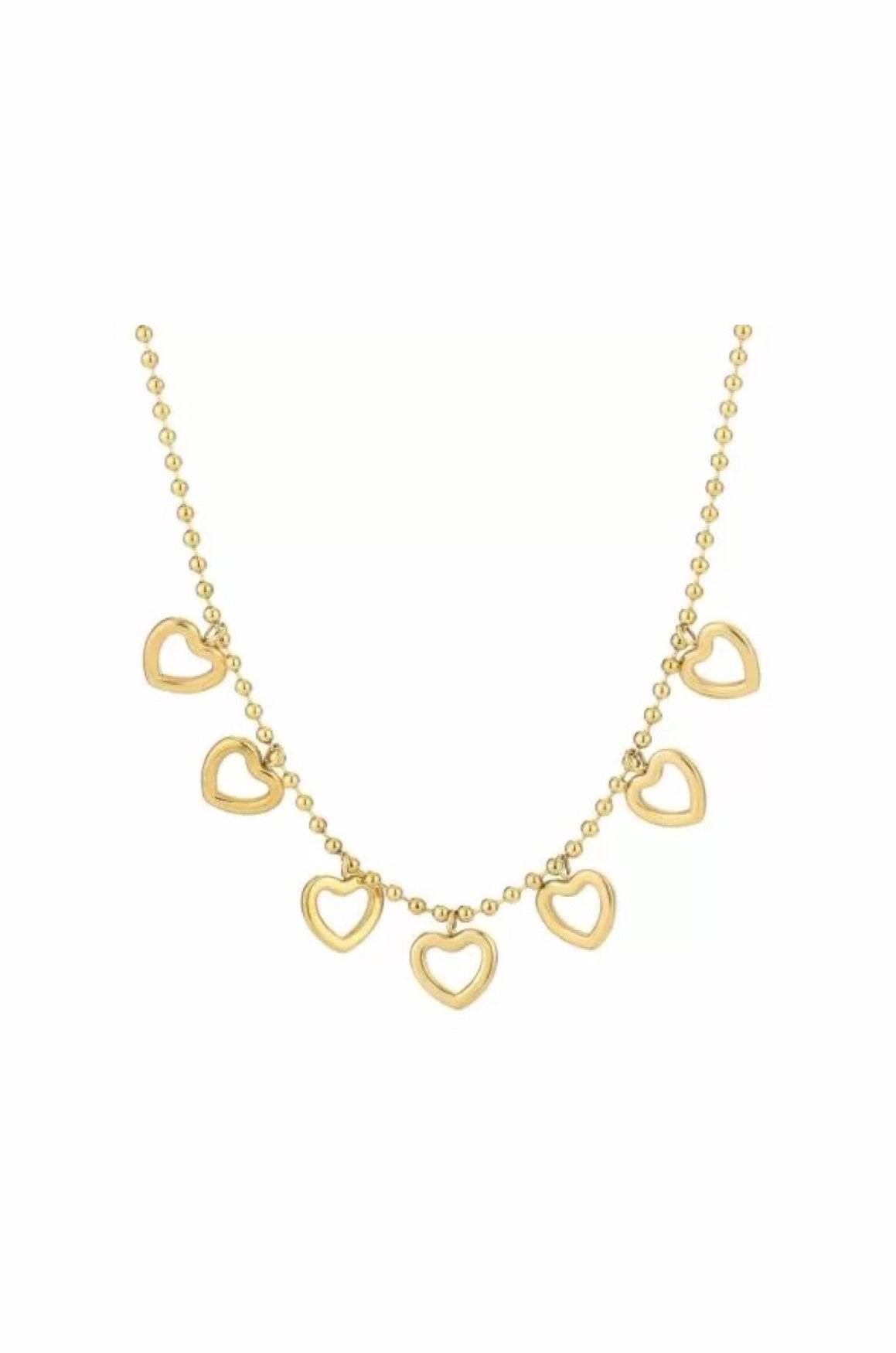 Open hart bedelketting