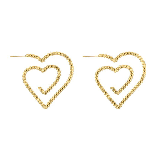 Twisted heart oorbellen