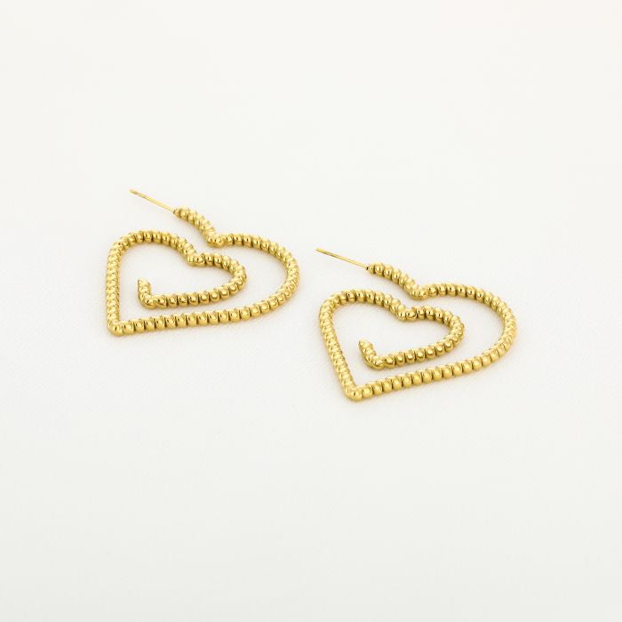 Twisted heart oorbellen