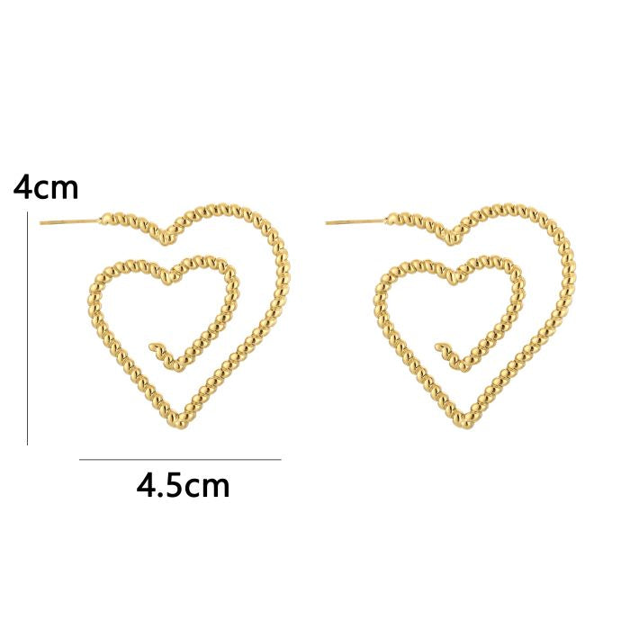 Twisted heart oorbellen